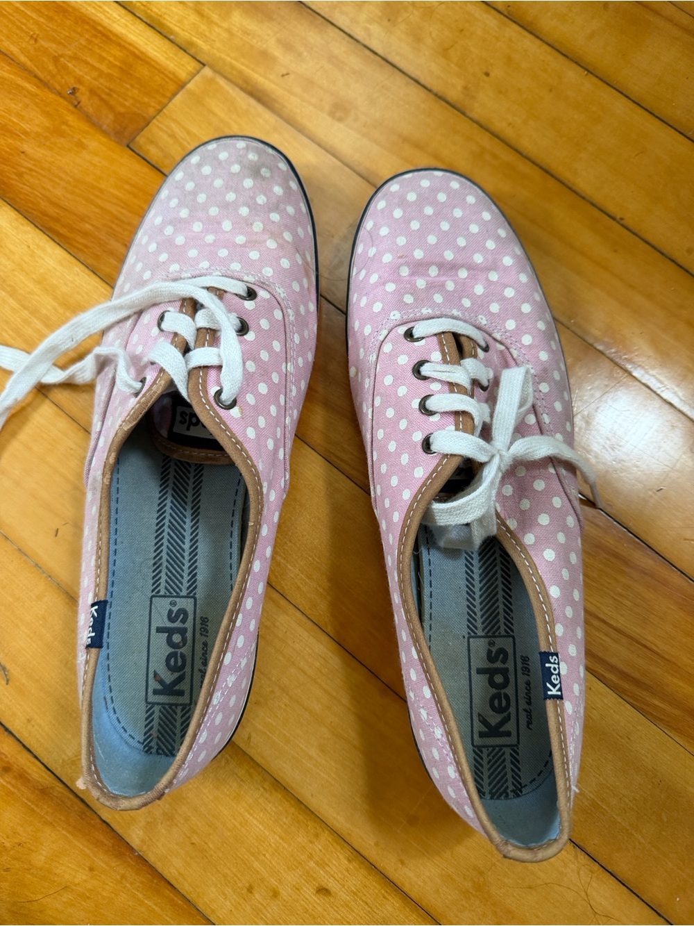 Keds Pink Polka Dot Canvas Sneakers